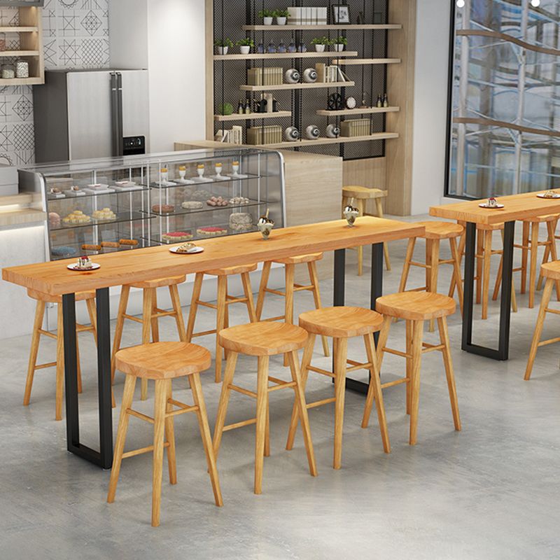 1/2/4/7/9 Pieces Industrial Rectangular Pub Table Set Wooden Counter Table Set