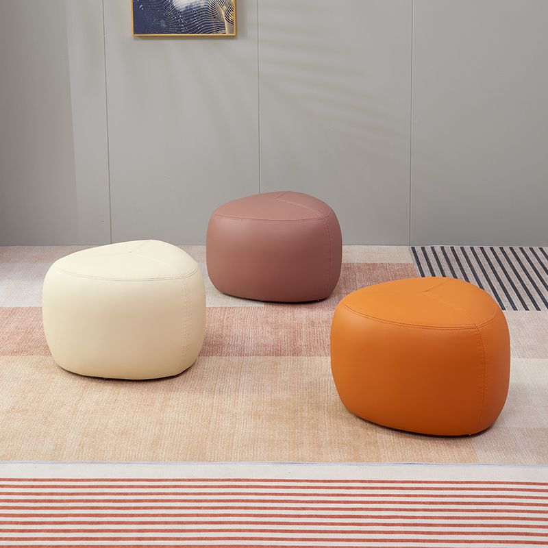 Fade Resistant Specialty Ottoman Contemporary Faux Leather Pouf