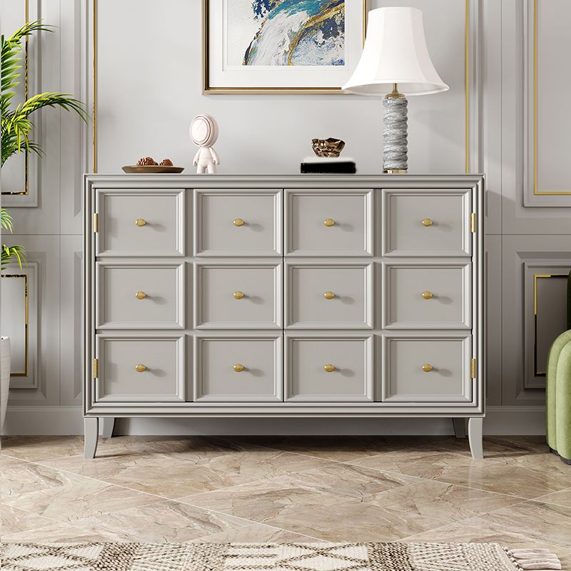 Glam Oak Dining Buffet Green Buffet Table with Doors for Dining Room