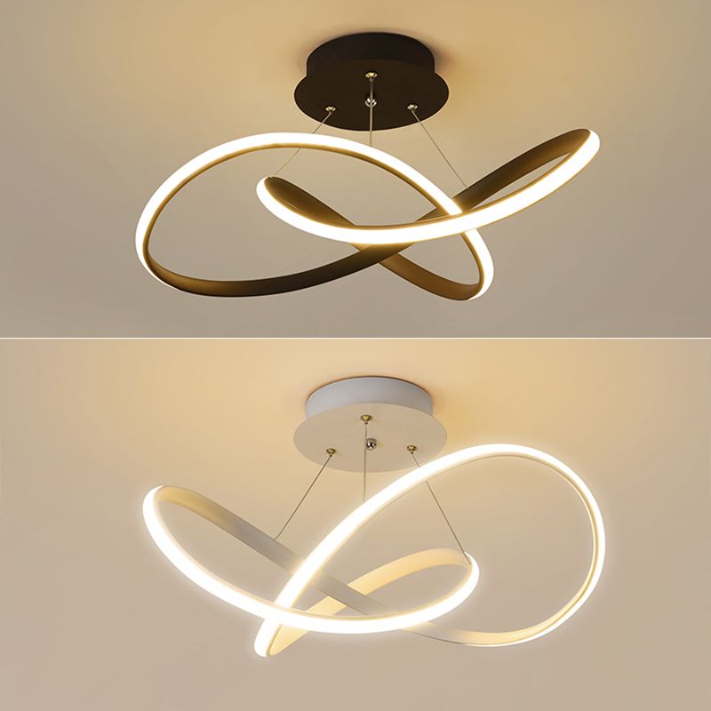 Geometry Line LED Ceiling Light Silicone Shade Modern Flush Mount Lamp for Bedroom
