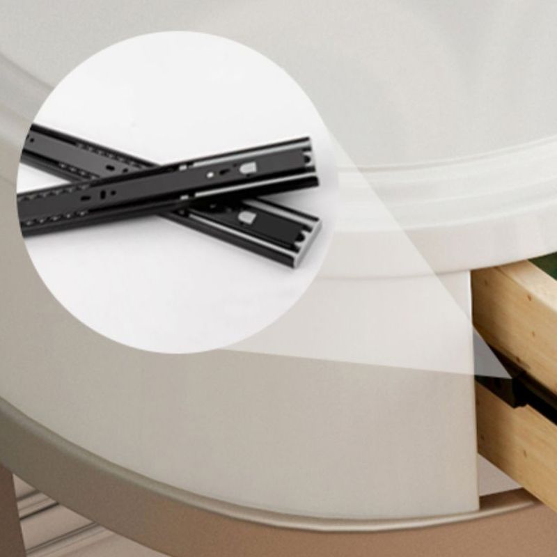 Victorian Storage Makeup Vanity Desk Bedroom Dressing Table Stool Set with 3 Drawers