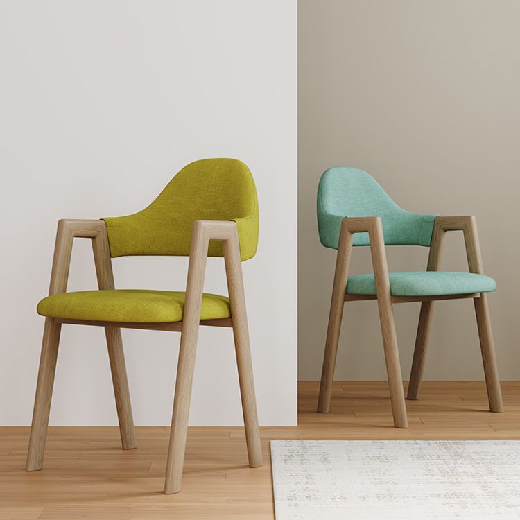 Chaise d'appoint de salle à manger en tissu nordique avec Base en métal, chaise d'appoint à dossier ouvert de 33 pouces de hauteur pour Restaurant