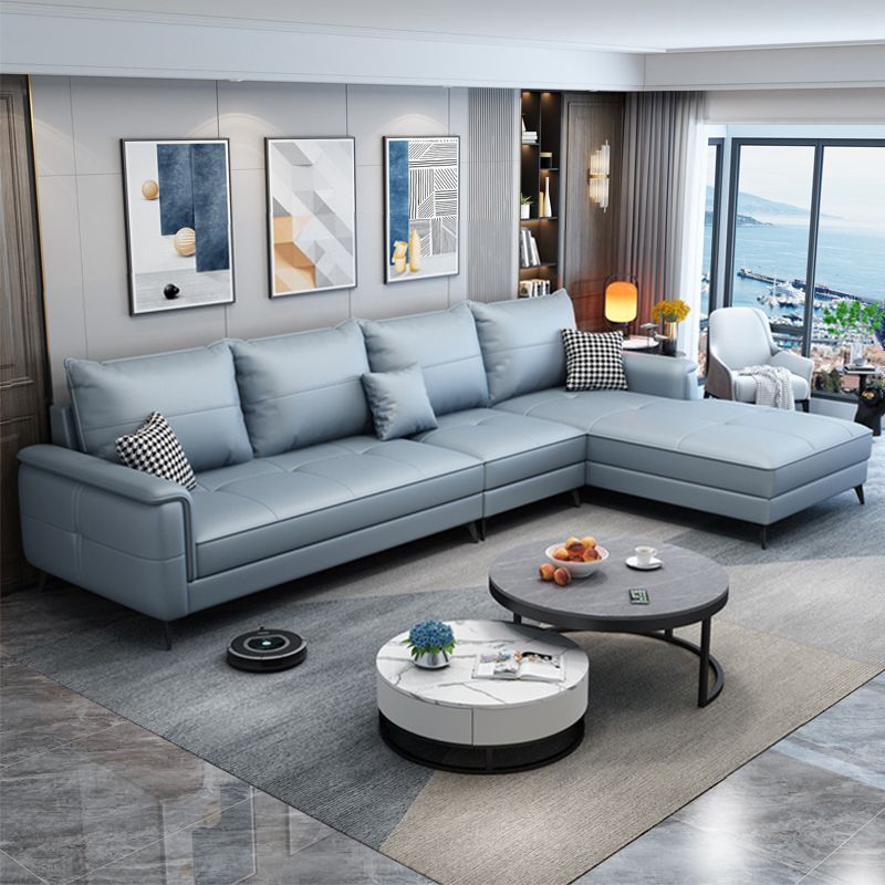 Quadratarm Kissen Rücken entfernbarer Kissen 4-Sitz-L-Form-Sofa