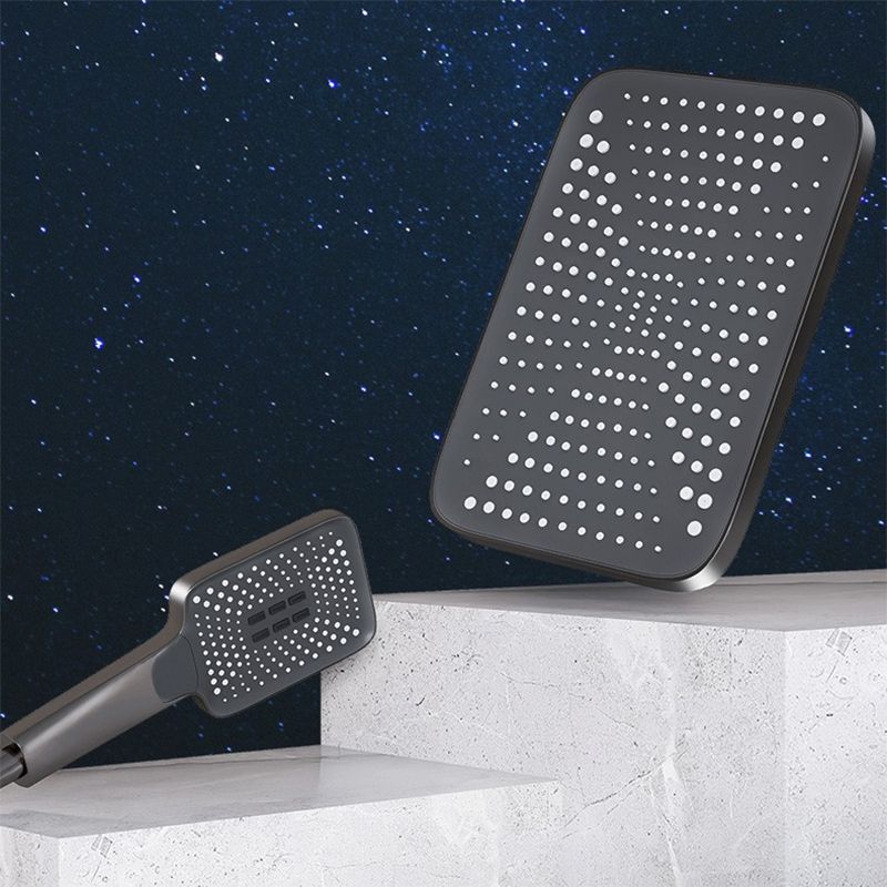 Modern Adjustable Water Flow Square Shower Faucet Shower Hose Shower System on Wall