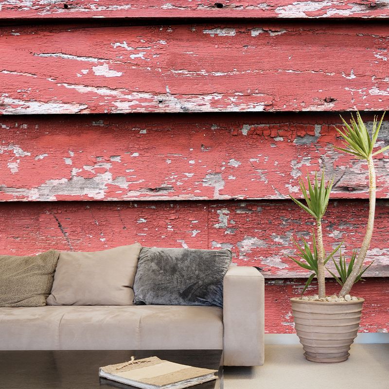 Light Coor Wood Look Mural Industrial Wallpaper Whole Wall Decor for Dining Room