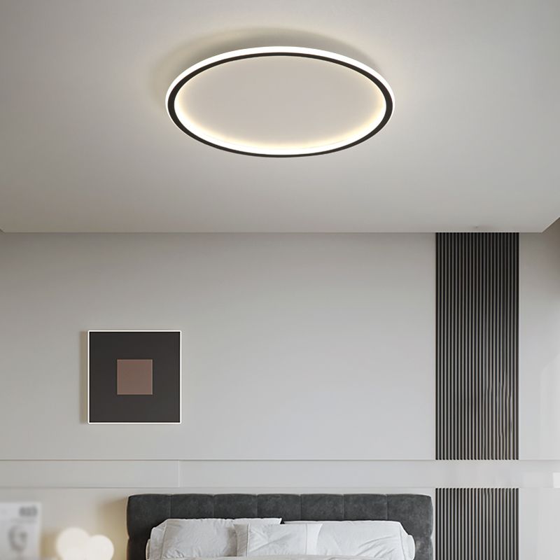 Round LED Ceiling Light Modern Ceiling Mount Lamp with Silica Gel Shade for Bedroom