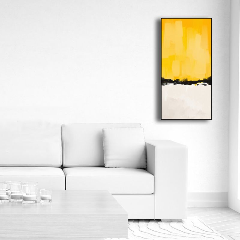 Lichte kleur penseelstreek canvas moderne kunststijl getextureerde muur decor voor woonkamer