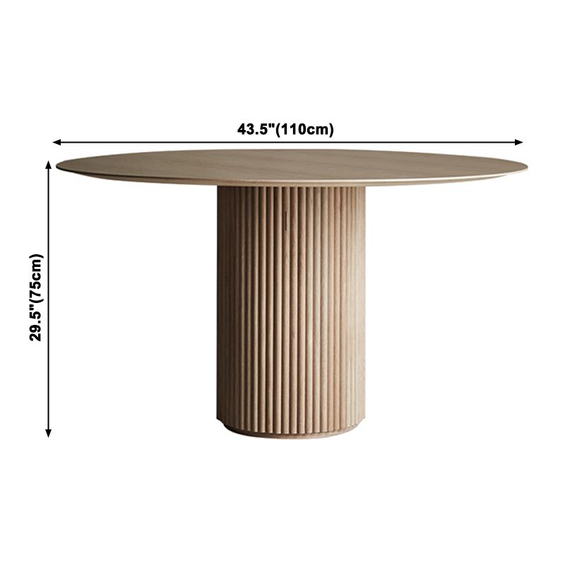 Mesa de comedor moderna de color de madera con madera sólida de pino