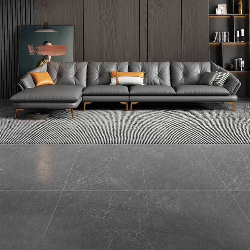 4 Seater Sofa & Chaise Stain Resistant Sofa with Bolster Pillows