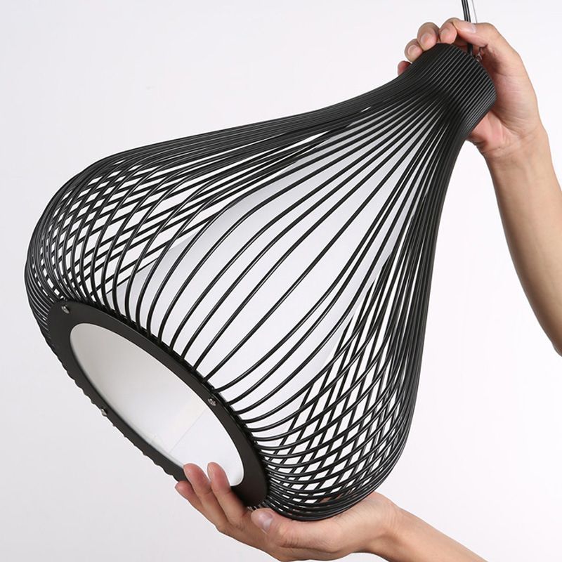 Forma de cebolla colgante colgante de estilo moderno accesorio de iluminación colgante de metal para comedor