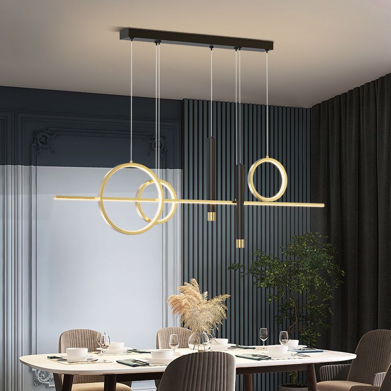 2 Spotlights Nuovi pendenti per isole moderni Lampada Lineare LED LED per sala da pranzo