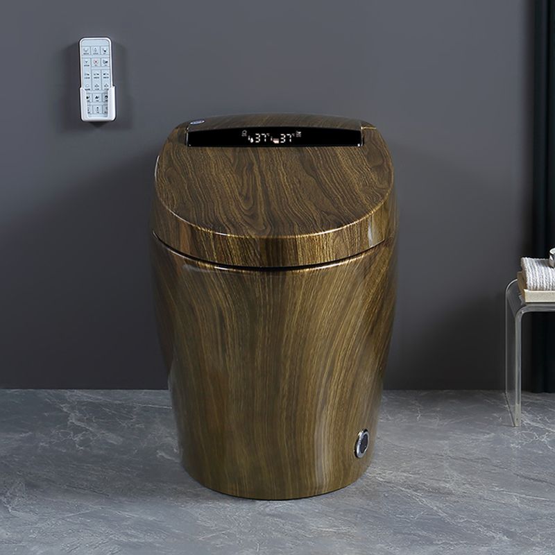 Contemporary Floor Mount Bidet Elongated Heated Seat Foot Sensor Ceramic