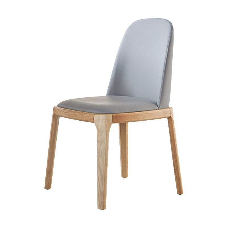 Silla de comedor de madera moderna, sillas de comedor tapizadas sin brazos para uso doméstico