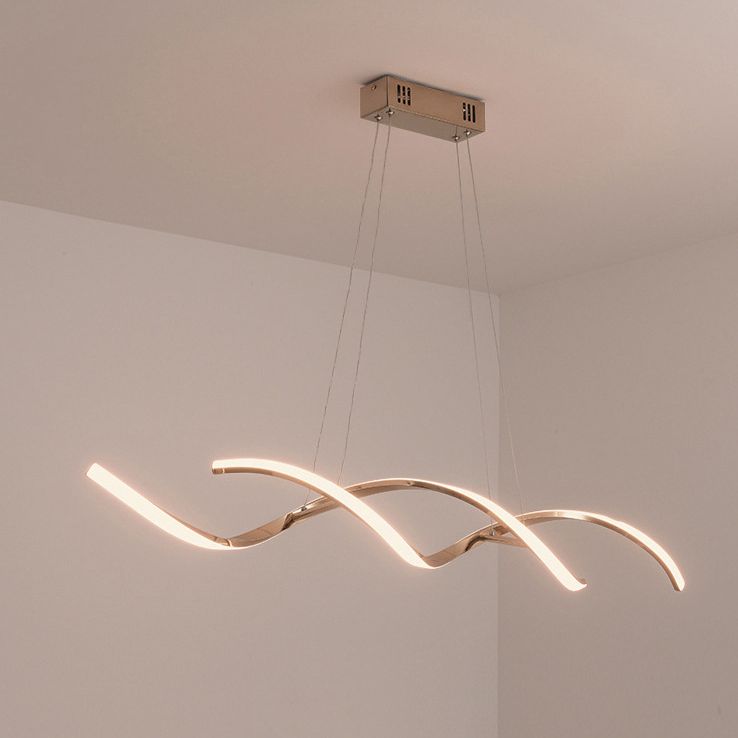 Lampada ad ondatura contemporanea lampada a sospensione in metallo Light per soggiorno