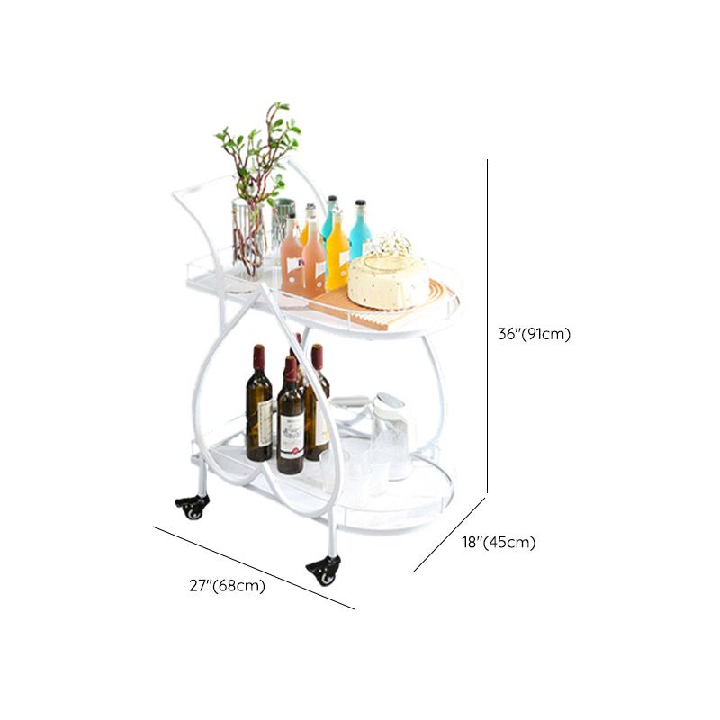 Open Storage Modern Prep Table Home Dining Rolling Prep Table