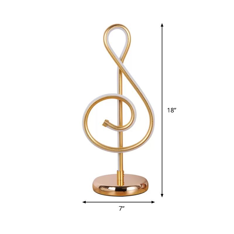 Minimalismus gekrümmte Aufgabenbeleuchtung Acryl -LED -Nachttischlampe in goldenem, warmem/weißem Licht