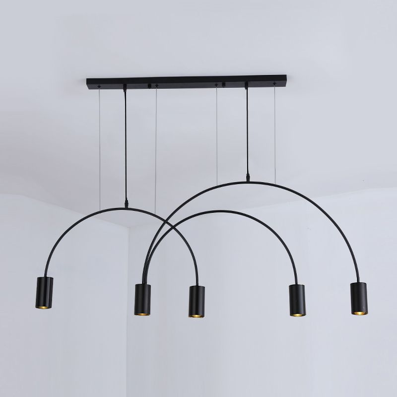 Contemporary Pendant Lights Cylinder Hanging Lighting Fixtures Metal for Kitchen Island