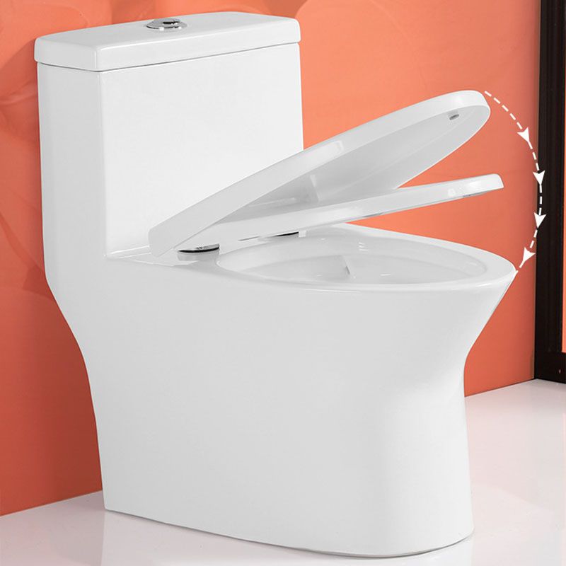 Ceramic Floor Mount Toilet Household One-piece Elongated Siphon Jet Flush Toilet