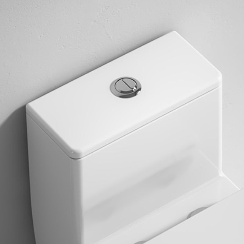 Modern White Floor Mounted Toilet Slow Close Seat Included Toilet Bowl for Bathroom