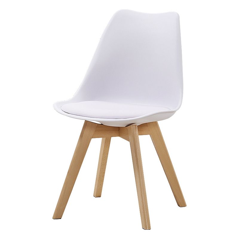 Contemporary Beech Wood Chairs Solid Back Side Kitchen Chair (Set of 4)