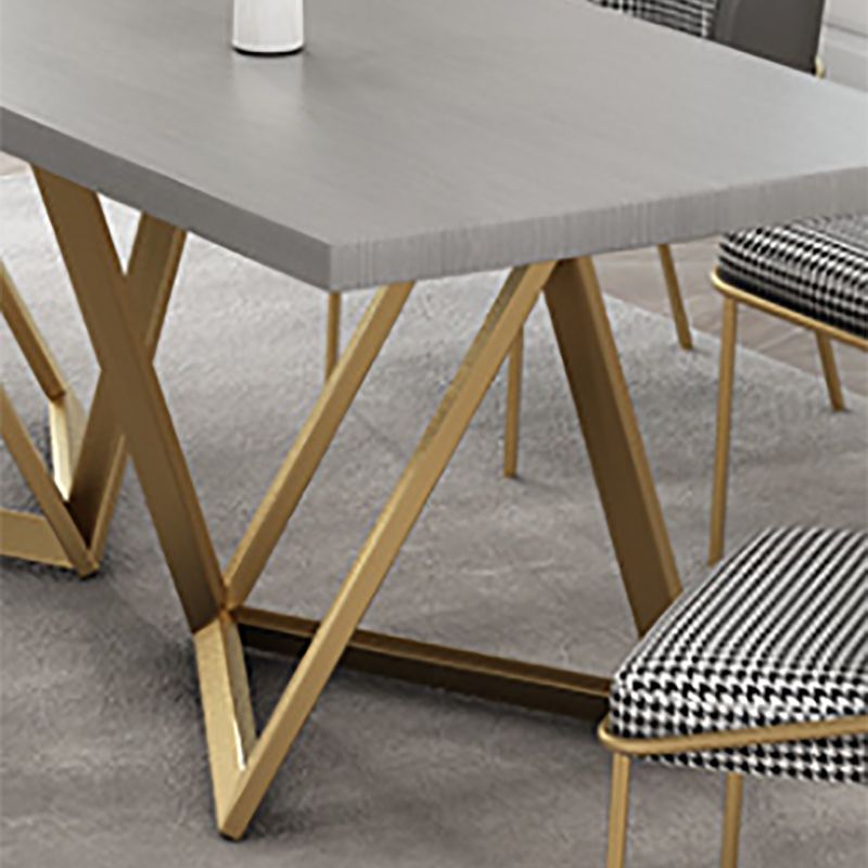 Solid Wood Rectangular Writing Desk Glam Meeting Desk for Office