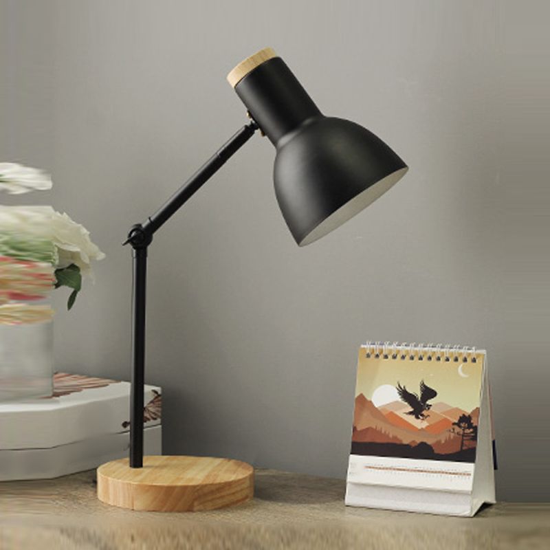Contemporary Style Conical Night Table Lamp Metal 1-Light Nightstand Lamp