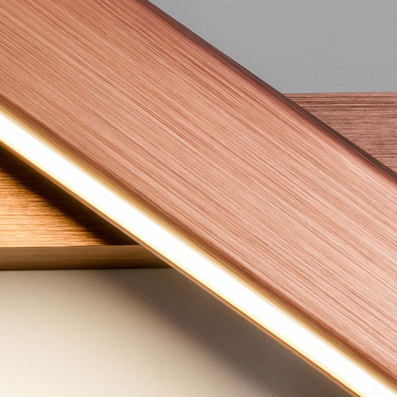 Rectangular Wall Light Sconces Modern Minimalist Style Aluminum 1 Light Sconces