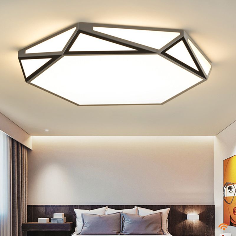 Minimalism Ceiling Light Fixture Geometry LED Flush Mount for Living Room