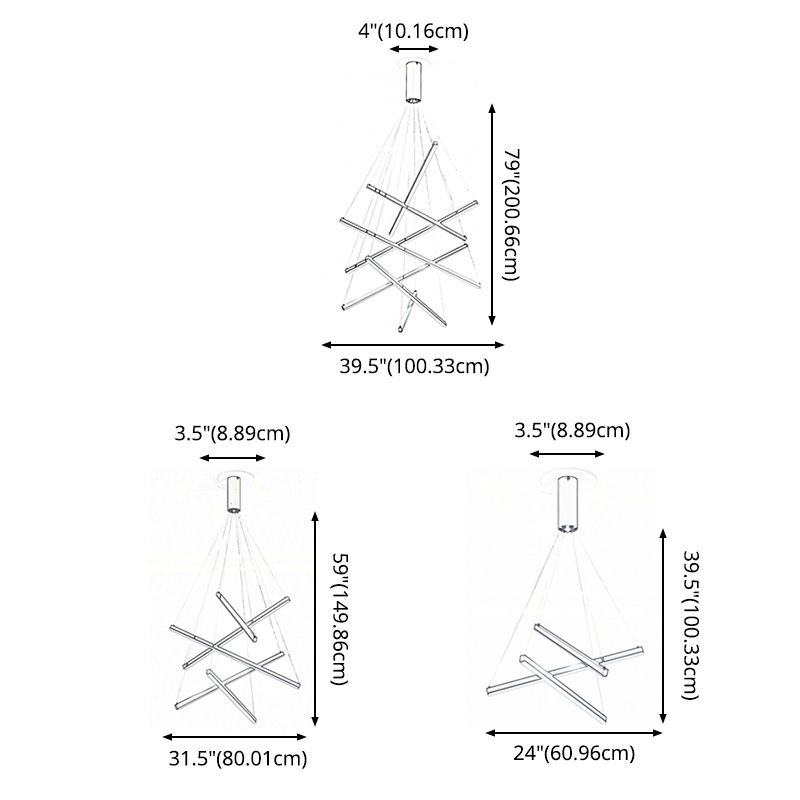 Lámpara de colgar LED simplicidad lámpara de araña Luz para sala de estar comedor