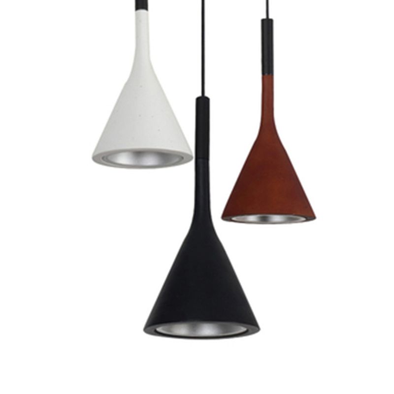 Modern Cone Pendant Light Kit Cement 1 Light Pendant Lamp