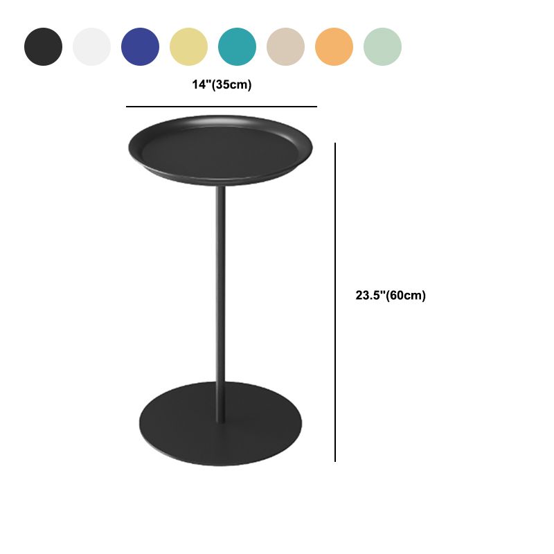 Round Metal Table with Pedestal Base Base Medieval Modern Style Side Table
