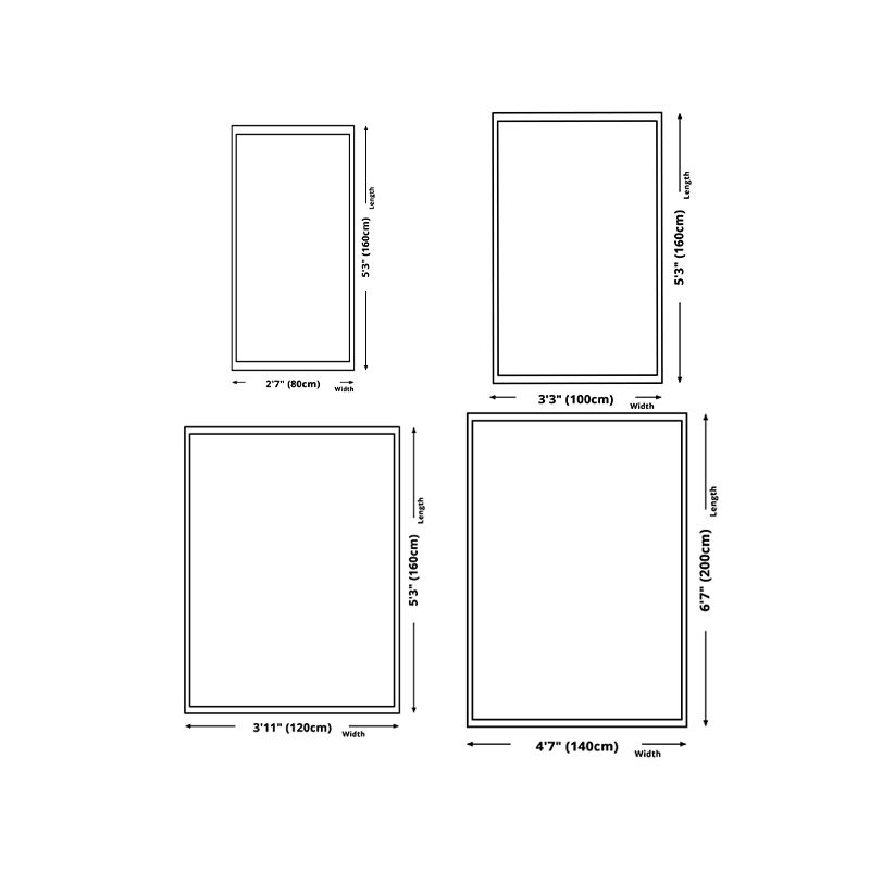 Modern Style Geometric Rug Rectangle Shape Living Room Carpet Polyester Washable Area Rug