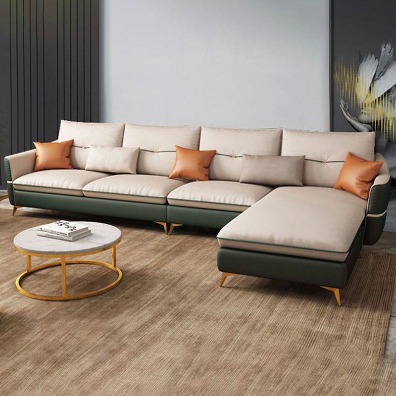 Faux Leather Sectioanl, Stain-Resistant,66.9" W for Living Room