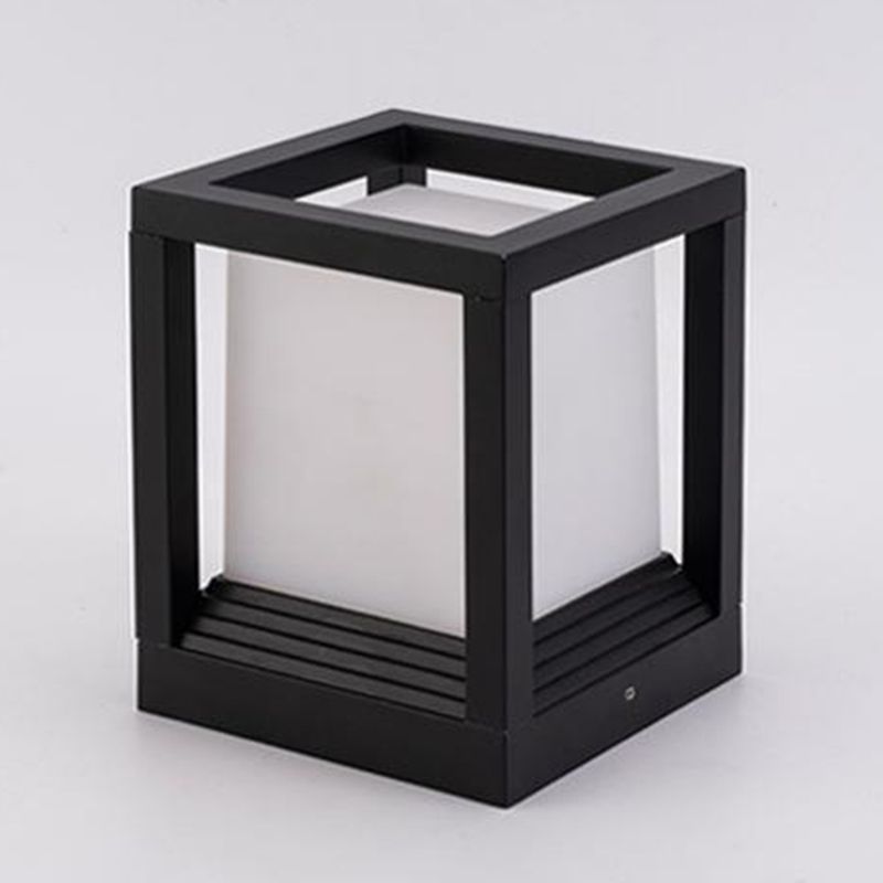 Square LED Pillar Lamp Metal Waterproof Outdoor Light for Garden
