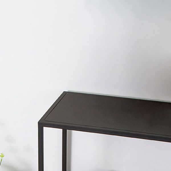 Modern Console Accent Table Antique Finish Console Sofa Table with Shelf