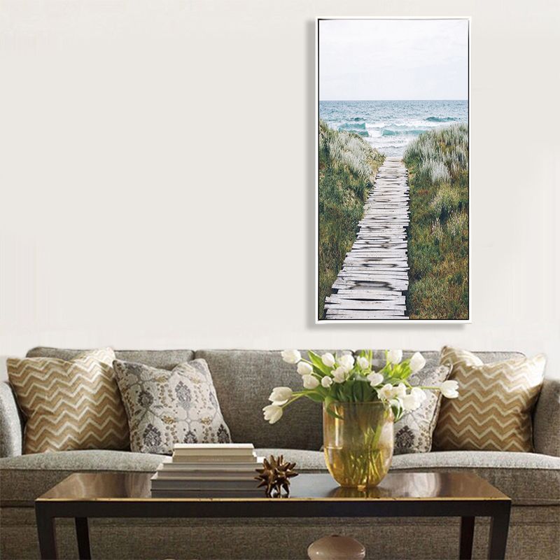Miraculous Seaside Path Wall Decor for Living Room in Soft Color, Multiple Sizes