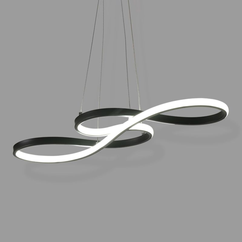 Musical Note Island Chandelier Lights Simplicity Acrylic Chandelier Lighting Fixtures for Living Room