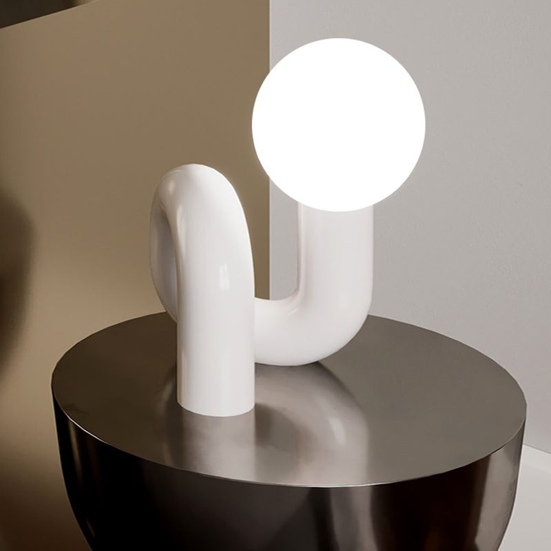 Sfera lampade da tavolo notturno in vetro contemporaneo 1 lampada leggera per camera da letto