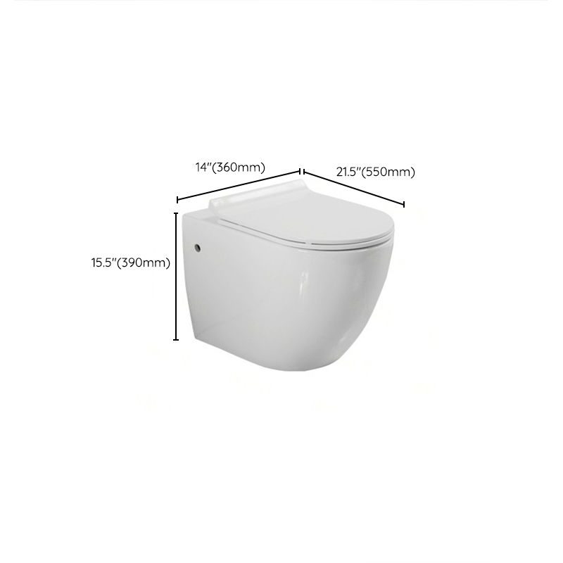 Modern Wall Hung Toilet One-Piece Urine Toilet with Seat for Washroom