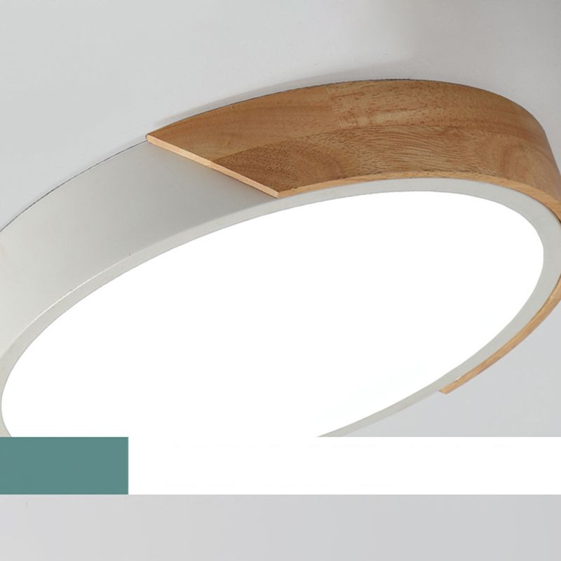 LED moderne Ceiling Light Nordic Creative Macaron Living Room Bedroom Dining Room Study Children's Room Wooden Lamps