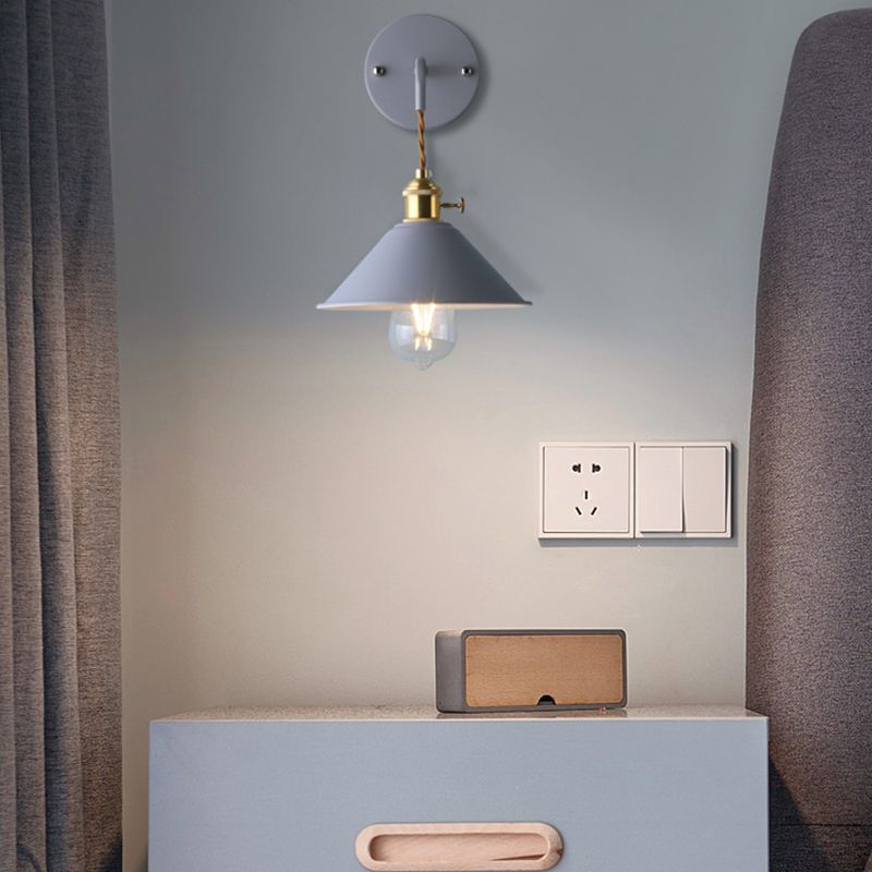 Modern Metal Shade Wall Mounted Lamp Simplicity Colorful Wall Sconce for Sitting Room