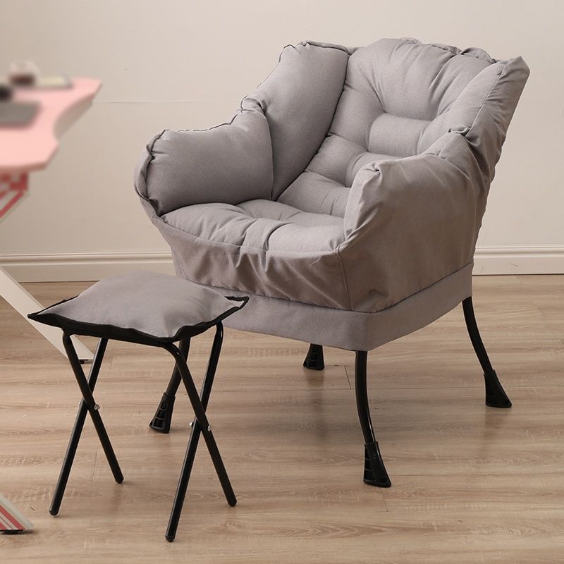 29.53"L x 27.56"W x 37.4"H Modern Sewn Pillow Back Sloped Arms Chair