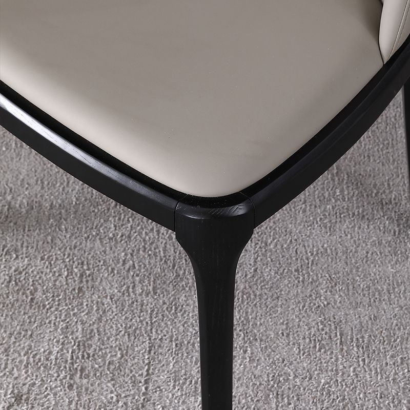 Modern Dining Room Side Chairs Ash Wood Armless Chairs for Home