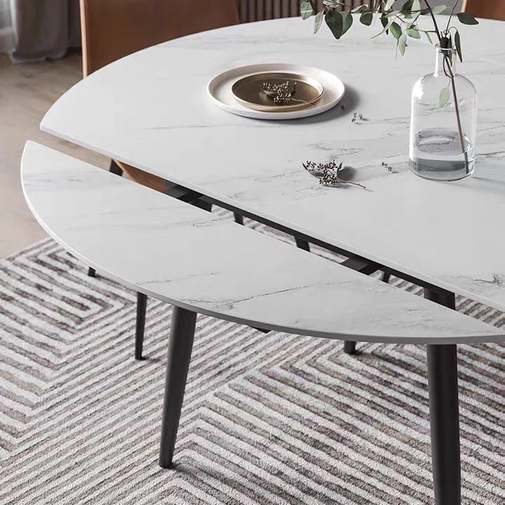 Stile semplicità Tavolo da pranzo a goccia di pietra rotonda per sala da pranzo
