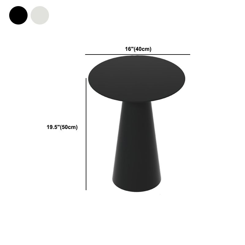 Mid-Century Modern Black/White Cocktail Table Round Coffee Table