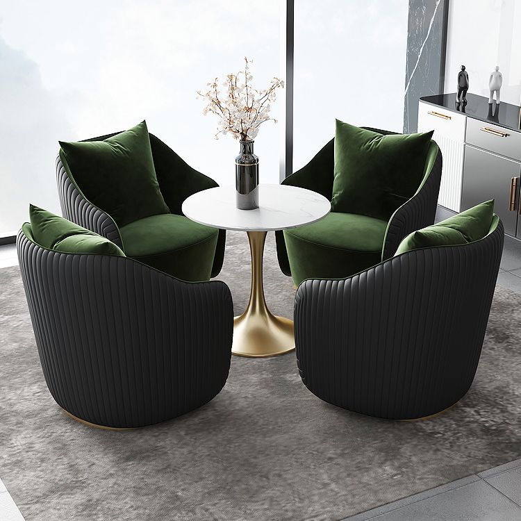 Tradizionale sito da pranzo rotondo di lusso tavolo in pietra sala da pranzo mobili per la casa