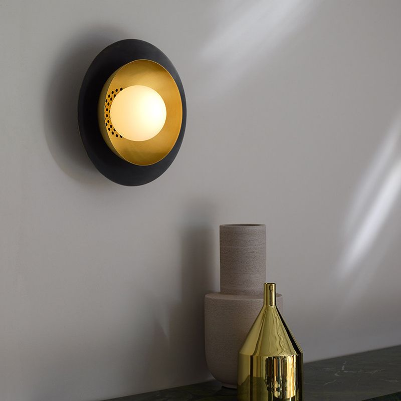 Modern 1-Light Sconce Light Fixturel Brass Wall Light Sconce for Bedroom
