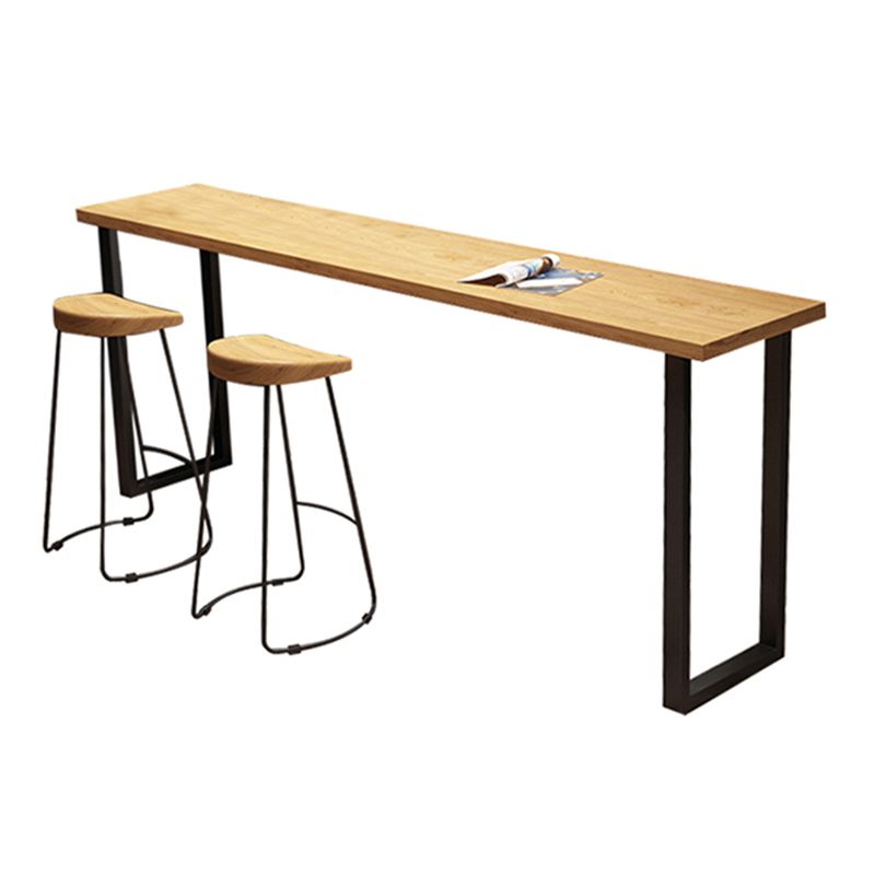 Industrial Style Rectangle Bar Table Solid Wood Bar Dining Table for Indoor