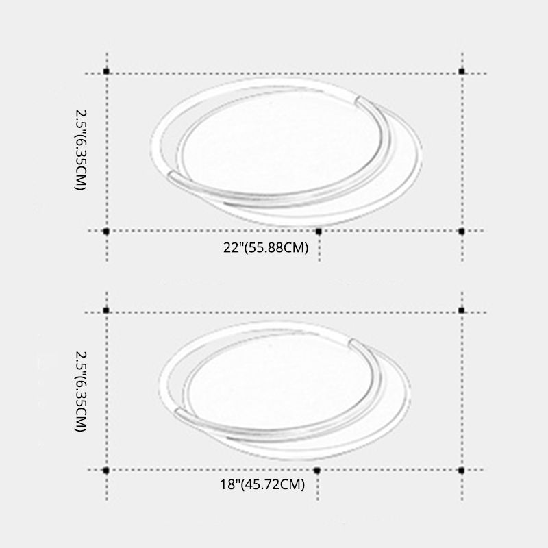 Nordic Minimalist Circles LED Plafondlamp Metal+Acryl Ring Creatief Ontwerp Verlichting Fixture in Goud