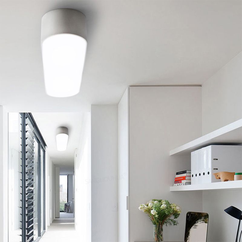 Lámpara de techo empotrada con caja de borde liso, LED de metal moderno, 23,5 "/ 35,5" de ancho, luz de techo empotrada blanca/negra para dormitorio en luz blanca/cálida